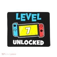 Level 7 unlocked Gamer 7th Birthday Gift Video Game lovers Mousepad thumb 0