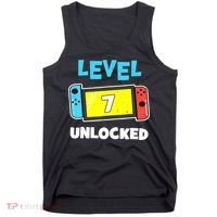 Level 7 unlocked Gamer 7th Birthday Gift Video Game lovers Tank Top thumb 0