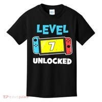 Level 7 unlocked Gamer 7th Birthday Gift Video Game lovers Kids T-Shirt thumb 0