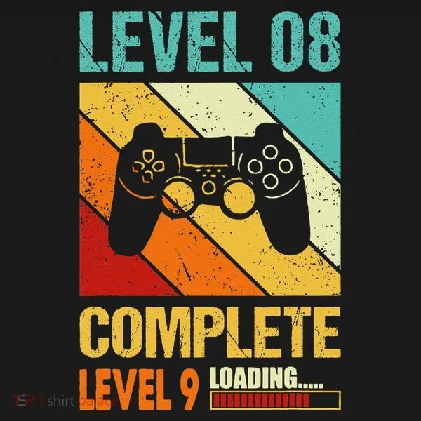 Level 8 Complete Level 9 Loading 8th Wedding Anniversary Doggie Tank