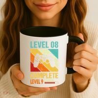 Level 8 Complete Level 9 Loading 8th Wedding Anniversary Coffee Mug thumb 3