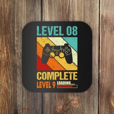 Level 8 Complete Level 9 Loading 8th Wedding Anniversary Coaster