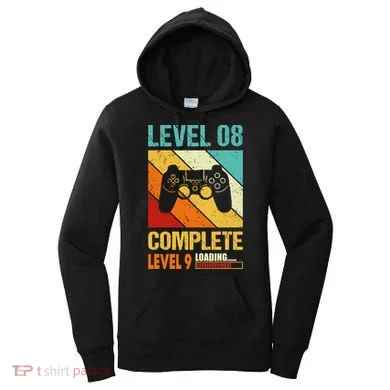 Level 8 Complete Level 9 Loading 8th Wedding Anniversary Women's Hoodie