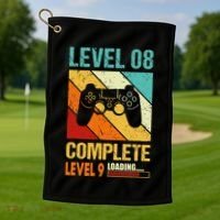Level 8 Complete Level 9 Loading 8th Wedding Anniversary Golf Towel thumb 1