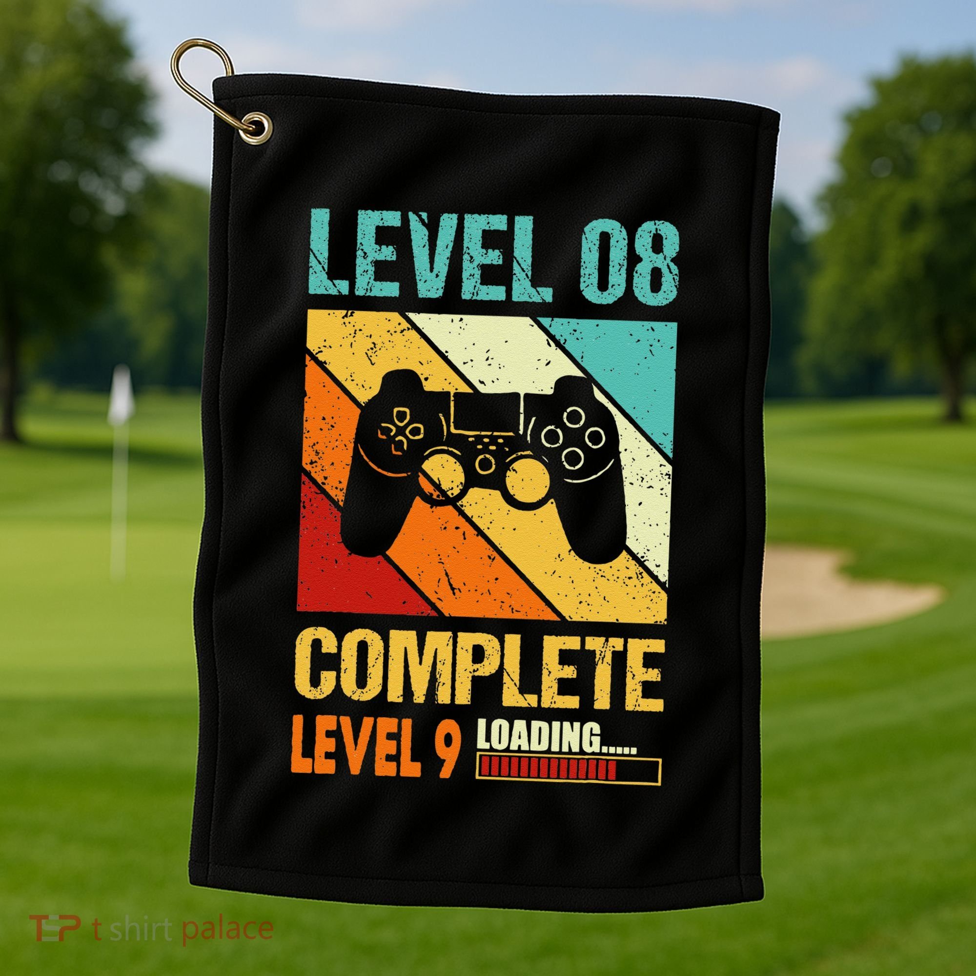 Level 8 Complete Level 9 Loading 8th Wedding Anniversary Golf Towel