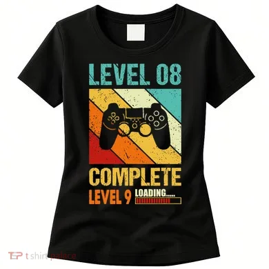 Level 8 Complete Level 9 Loading 8th Wedding Anniversary Women's T-Shirt