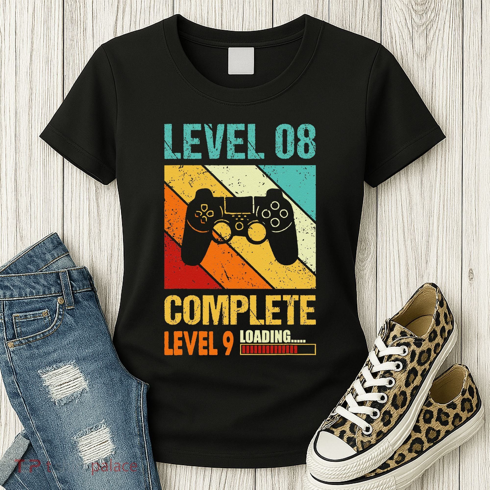 Level 8 Complete Level 9 Loading 8th Wedding Anniversary Women's T-Shirt