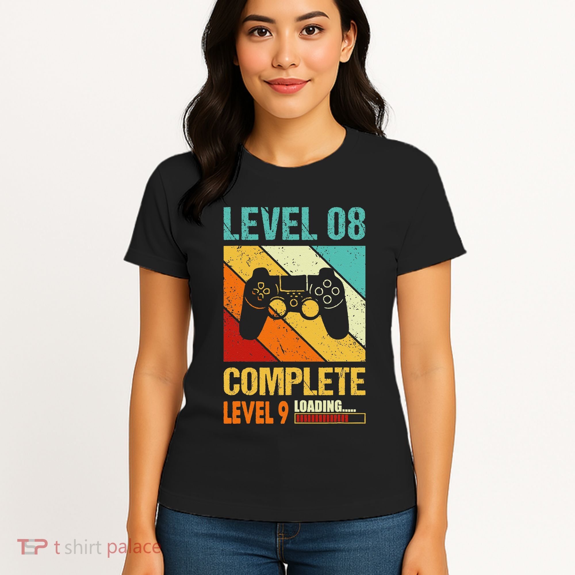 Level 8 Complete Level 9 Loading 8th Wedding Anniversary Women's T-Shirt