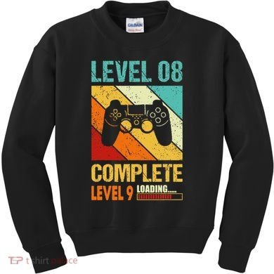 Level 8 Complete Level 9 Loading 8th Wedding Anniversary Kids Sweatshirt
