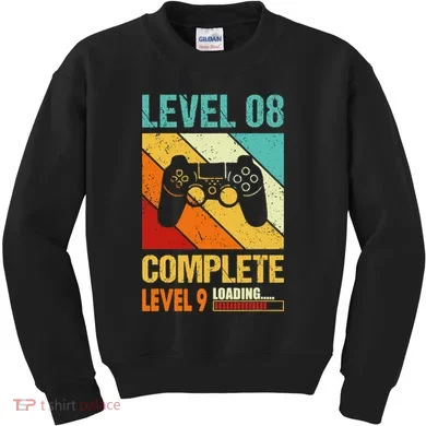Level 8 Complete Level 9 Loading 8th Wedding Anniversary Kids Sweatshirt