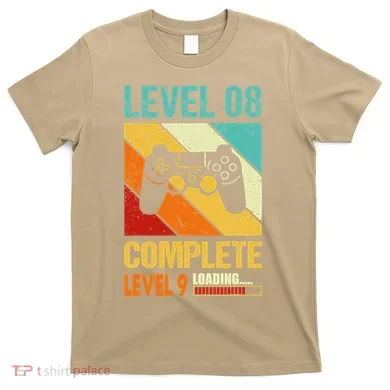 Level 8 Complete Level 9 Loading 8th Wedding Anniversary T-Shirt