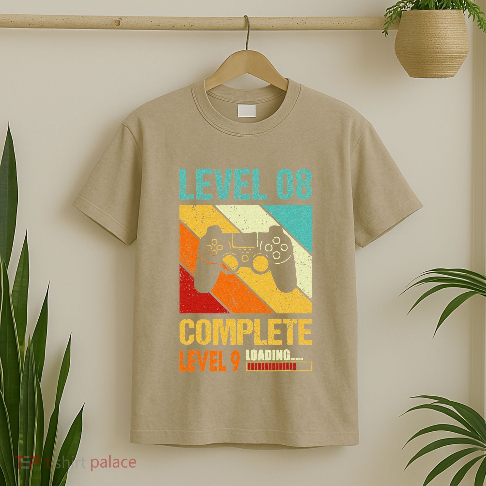 Level 8 Complete Level 9 Loading 8th Wedding Anniversary T-Shirt