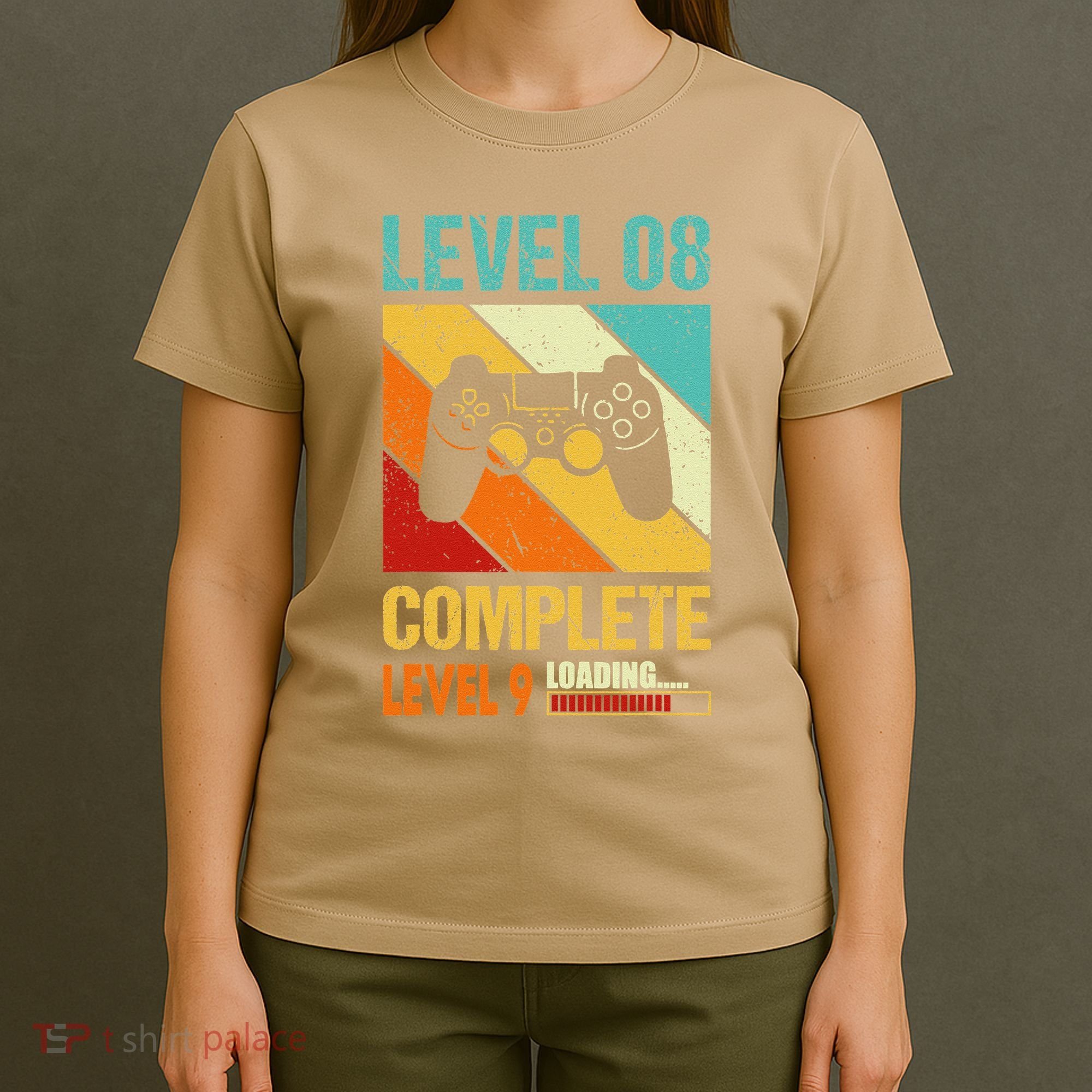 Level 8 Complete Level 9 Loading 8th Wedding Anniversary T-Shirt