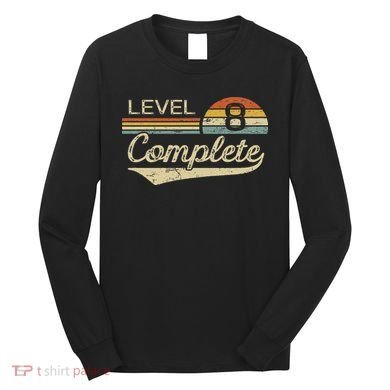 Level 8 Complete Vintage 8th Wedding Anniversary Long Sleeve Shirt