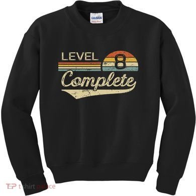 Level 8 Complete Vintage 8th Wedding Anniversary Kids Sweatshirt