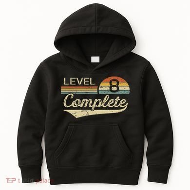 Level 8 Complete Vintage 8th Wedding Anniversary Kids Hoodie