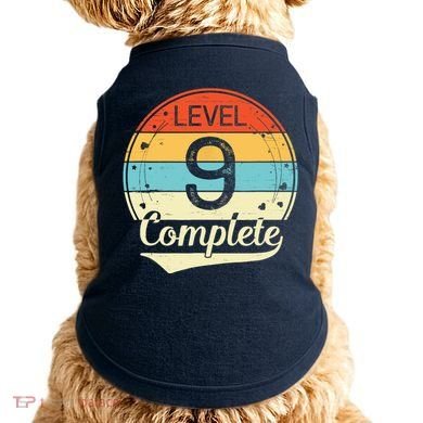 Level 9 Complete Retro 9th Wedding Anniversary Doggie Tank