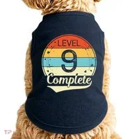 Level 9 Complete Retro 9th Wedding Anniversary Doggie Tank thumb 0