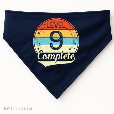 Level 9 Complete Retro 9th Wedding Anniversary USA-Made Doggie Bandana