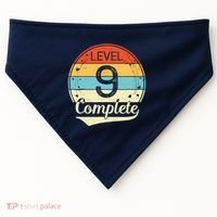 Level 9 Complete Retro 9th Wedding Anniversary USA-Made Doggie Bandana thumb 0