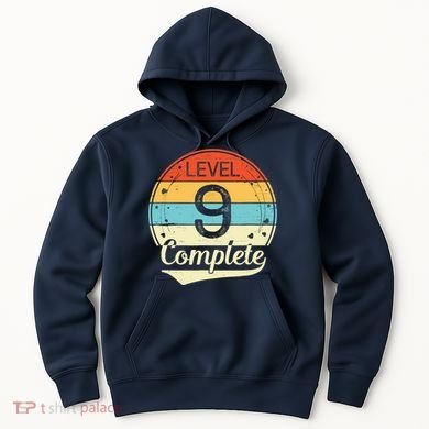 Level 9 Complete Retro 9th Wedding Anniversary Hoodie
