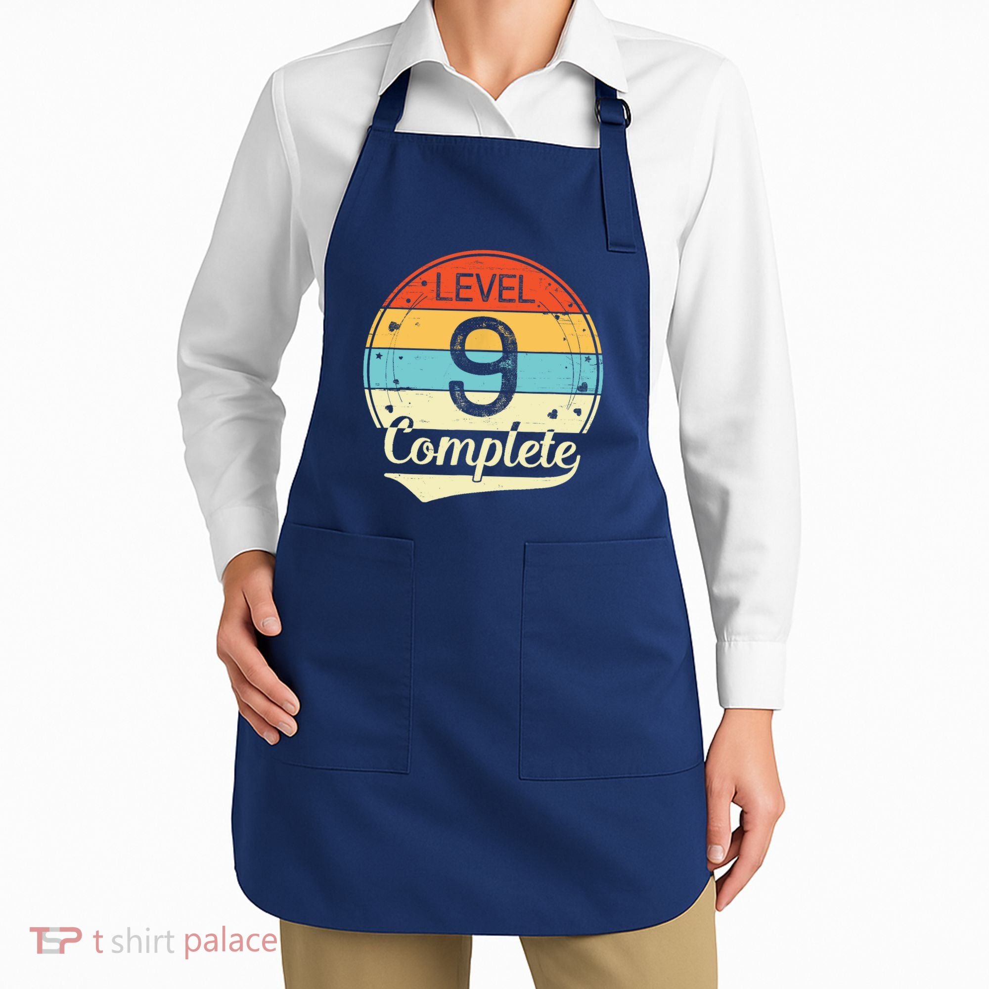 Level 9 Complete Retro 9th Wedding Anniversary Apron