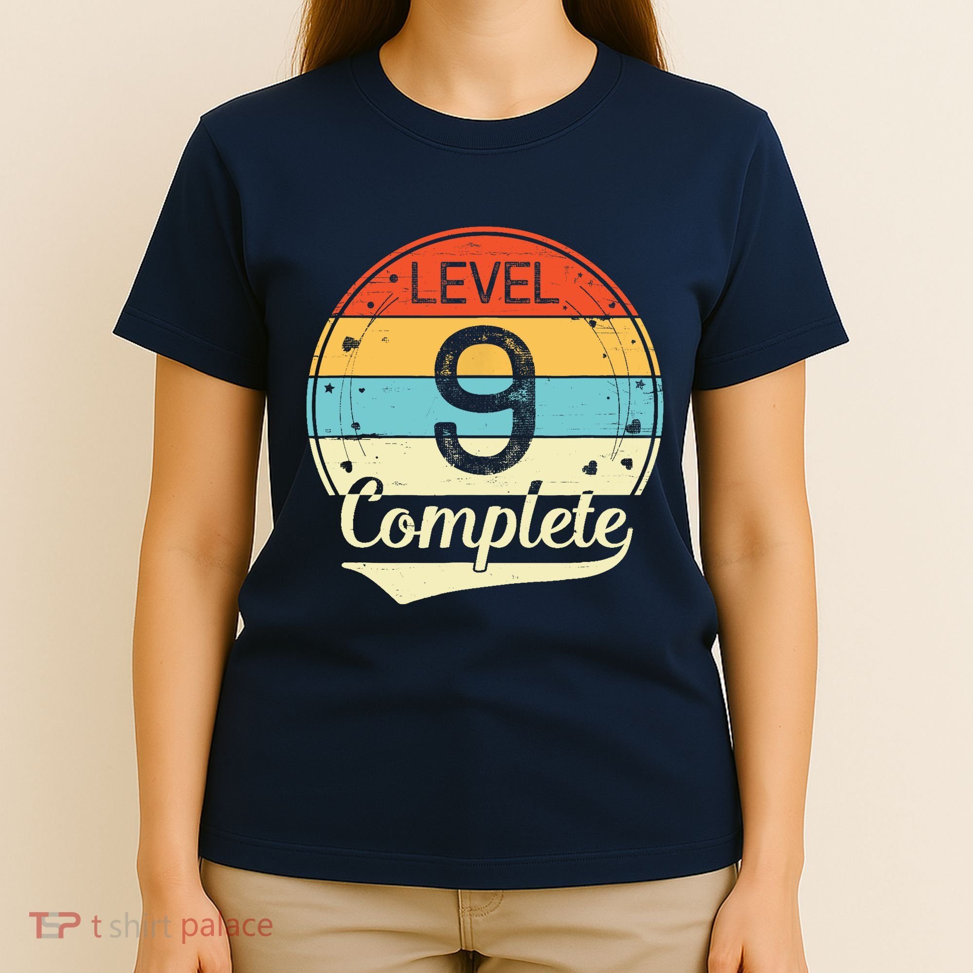 Level 9 Complete Retro 9th Wedding Anniversary T-Shirt