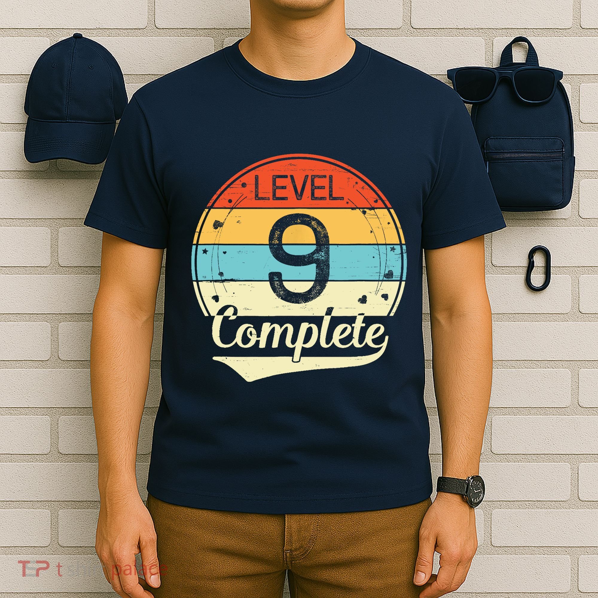 Level 9 Complete Retro 9th Wedding Anniversary T-Shirt