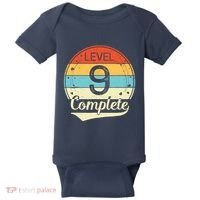 Level 9 Complete Retro 9th Wedding Anniversary Baby Bodysuit thumb 0