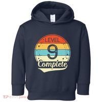 Level 9 Complete Retro 9th Wedding Anniversary Toddler Hoodie thumb 0
