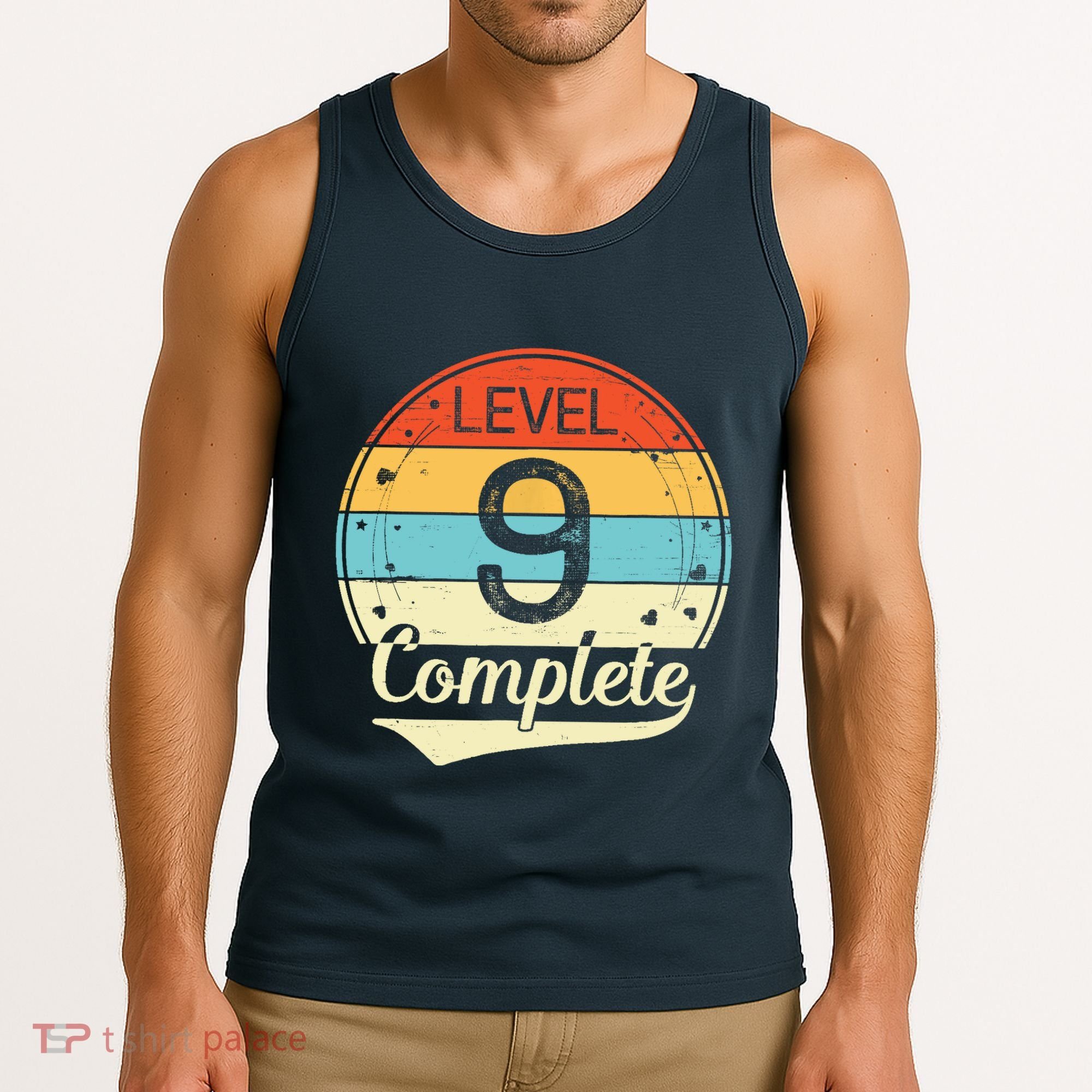Level 9 Complete Retro 9th Wedding Anniversary Tank Top