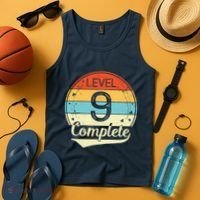 Level 9 Complete Retro 9th Wedding Anniversary Tank Top thumb 4