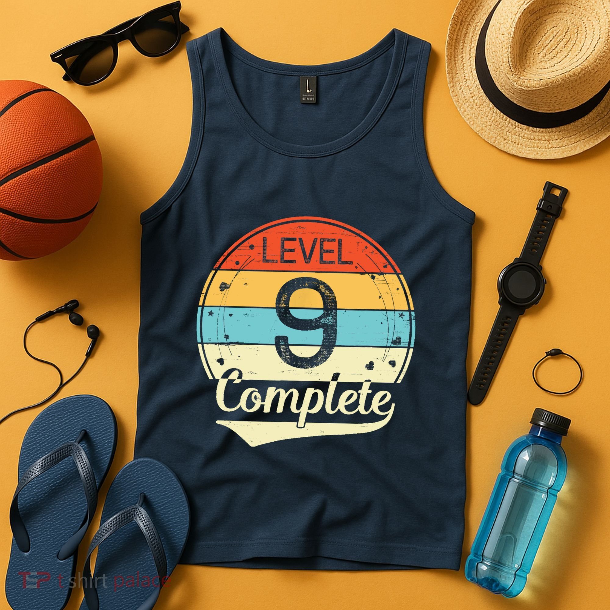 Level 9 Complete Retro 9th Wedding Anniversary Tank Top