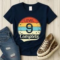 Level 9 Complete Retro 9th Wedding Anniversary Women's T-Shirt thumb 3