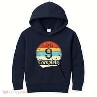 Level 9 Complete Retro 9th Wedding Anniversary Kids Hoodie thumb 0