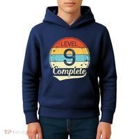 Level 9 Complete Retro 9th Wedding Anniversary Kids Hoodie thumb 4