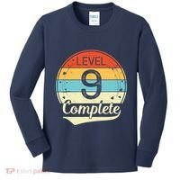 Level 9 Complete Retro 9th Wedding Anniversary Kids Long Sleeve Shirt thumb 0