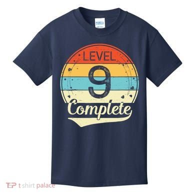 Level 9 Complete Retro 9th Wedding Anniversary Kids T-Shirt