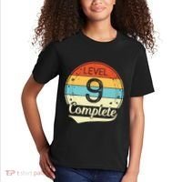 Level 9 Complete Retro 9th Wedding Anniversary Kids T-Shirt thumb 2