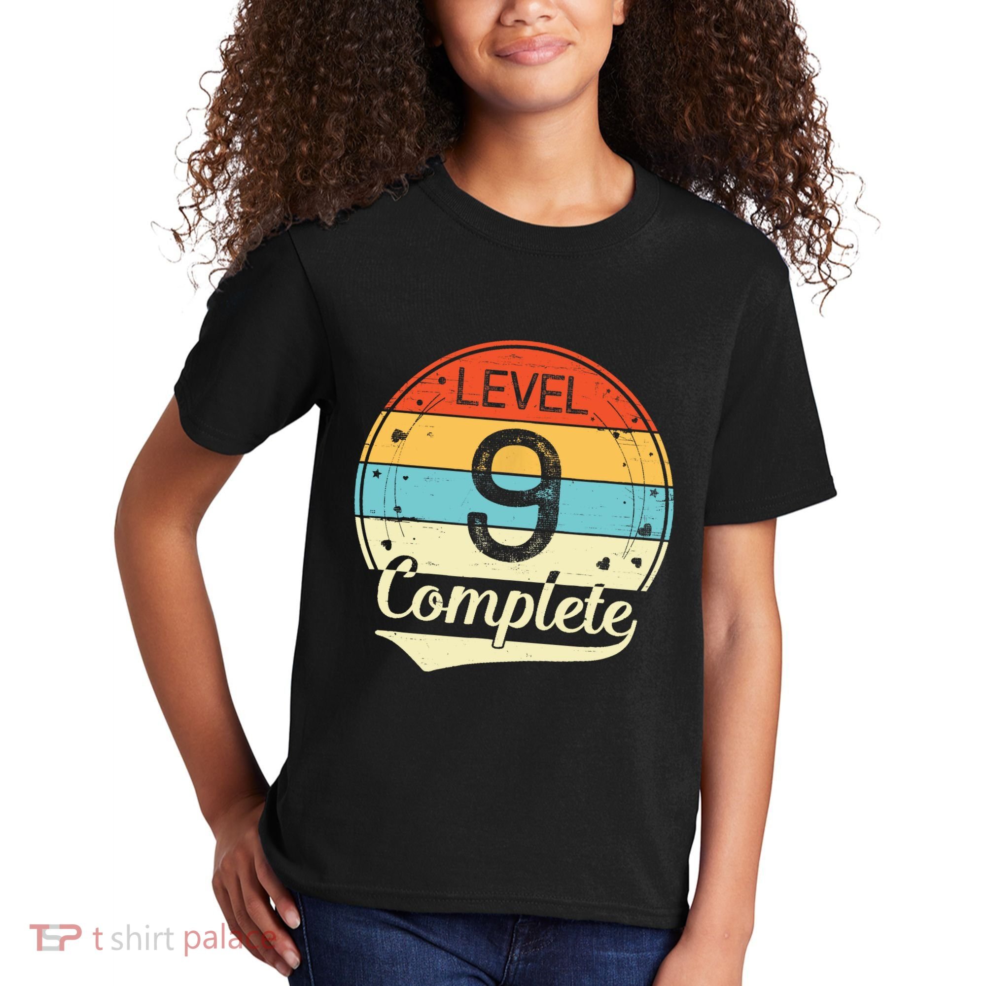Level 9 Complete Retro 9th Wedding Anniversary Kids T-Shirt