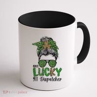 Lucky 911 Dispatcher St. Patrick's Day 911 Operator Coffee Mug thumb 1
