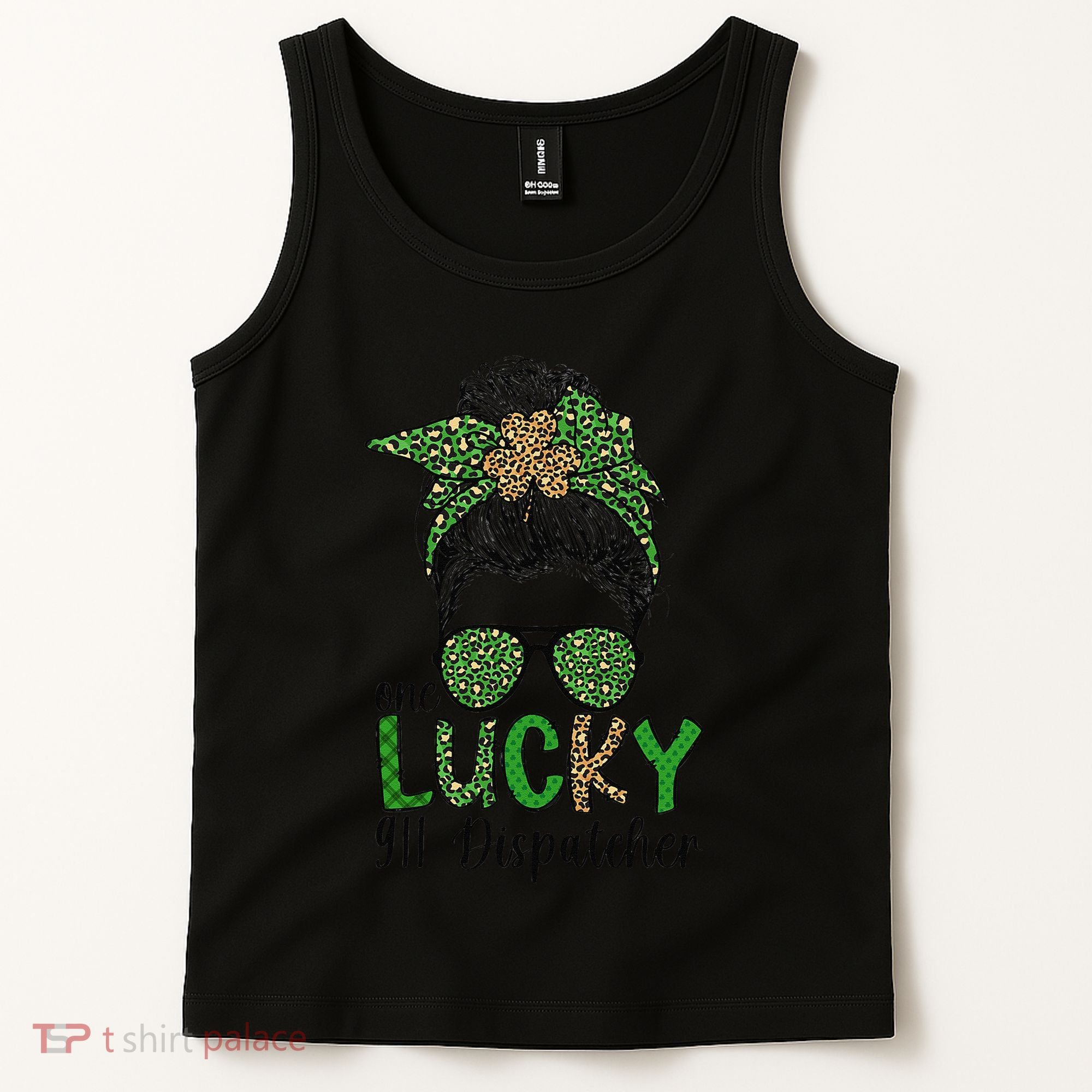 Lucky 911 Dispatcher St. Patrick's Day 911 Operator Tank Top