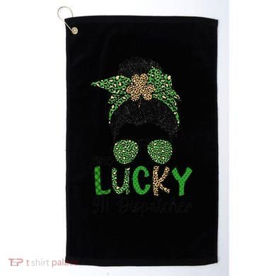 Lucky 911 Dispatcher St. Patrick's Day 911 Operator Golf Towel
