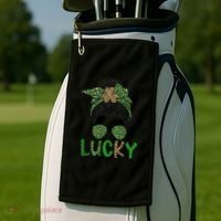 Lucky 911 Dispatcher St. Patrick's Day 911 Operator Golf Towel thumb 2