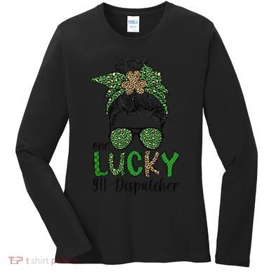 Lucky 911 Dispatcher St. Patrick's Day 911 Operator Women's Long Sleeve Shirt