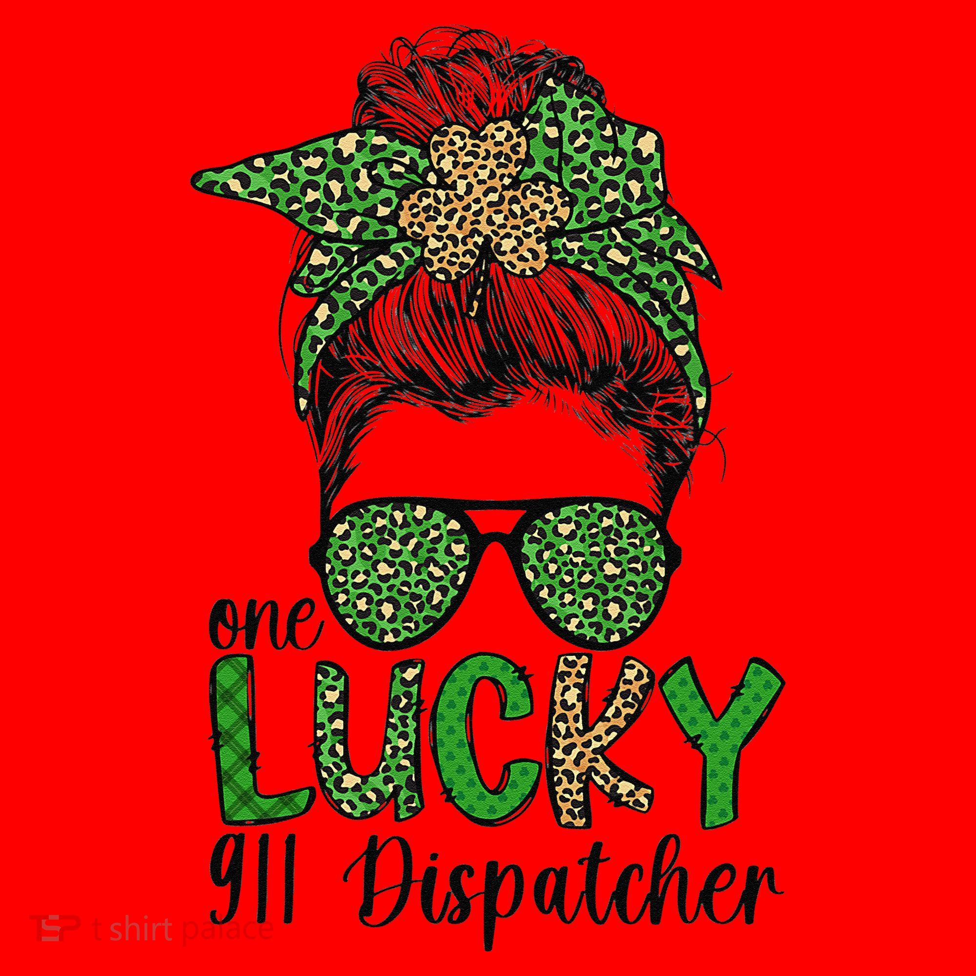 Lucky 911 Dispatcher St. Patrick's Day 911 Operator Santa Hat