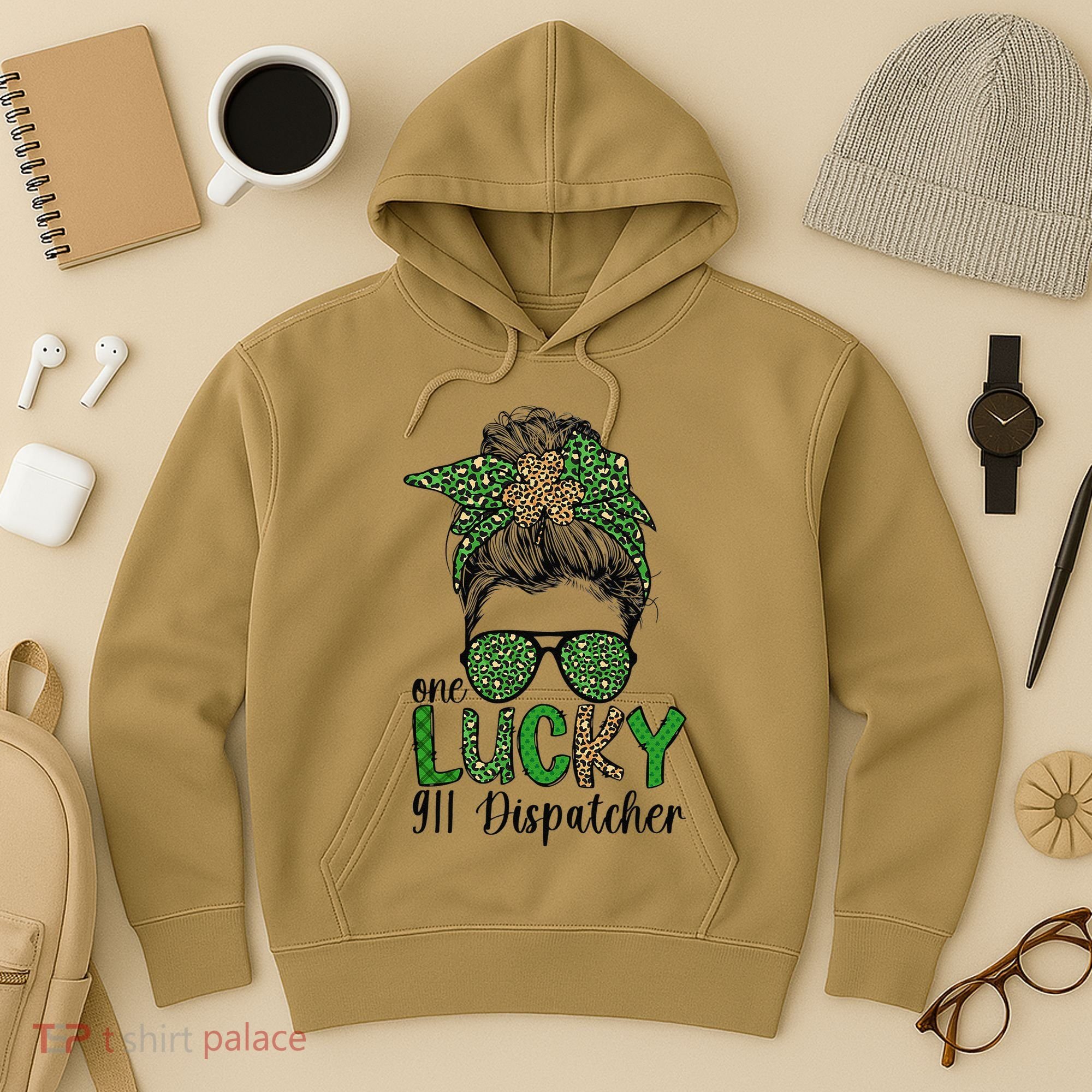 Lucky 911 Dispatcher St. Patrick's Day 911 Operator Hoodie