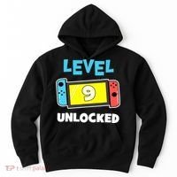 Level 9 unlocked Gamer 9th Birthday Gift Video Game lovers Hoodie thumb 0