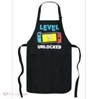 Level 9 unlocked Gamer 9th Birthday Gift Video Game lovers Apron thumb 0
