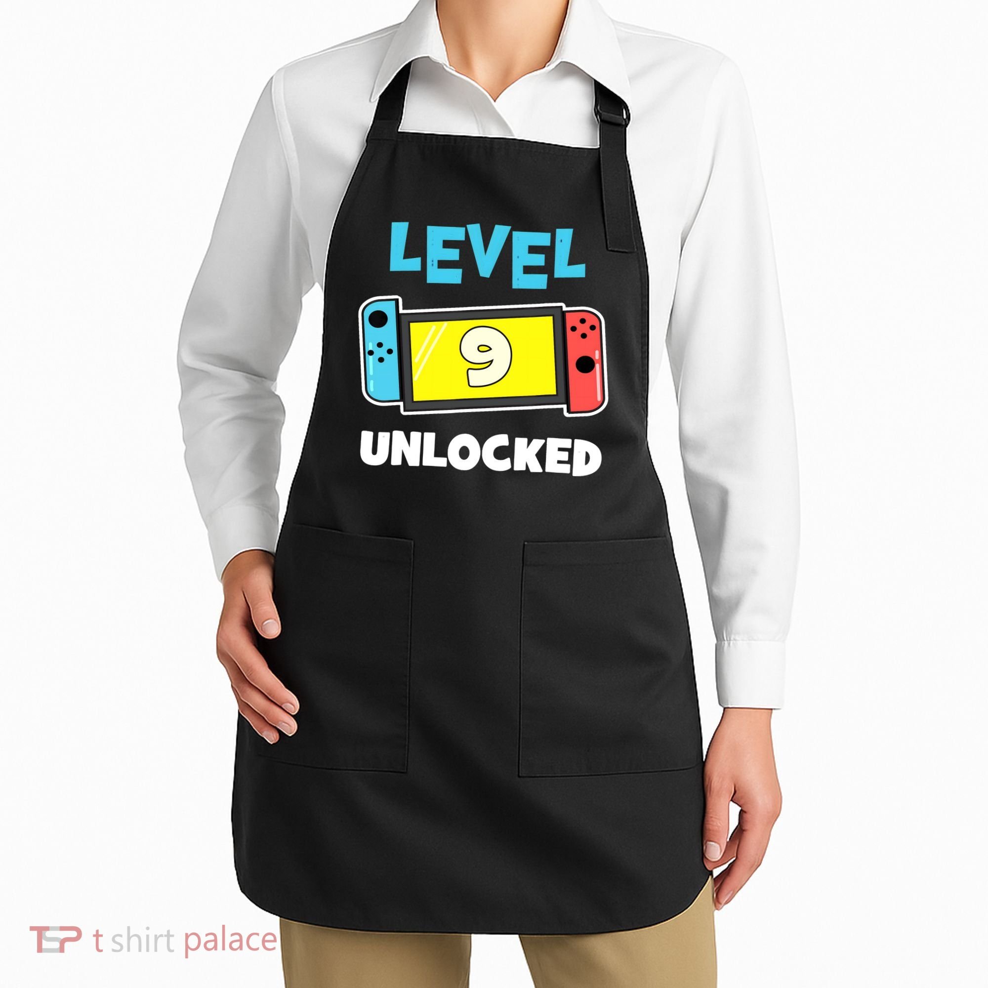 Level 9 unlocked Gamer 9th Birthday Gift Video Game lovers Apron